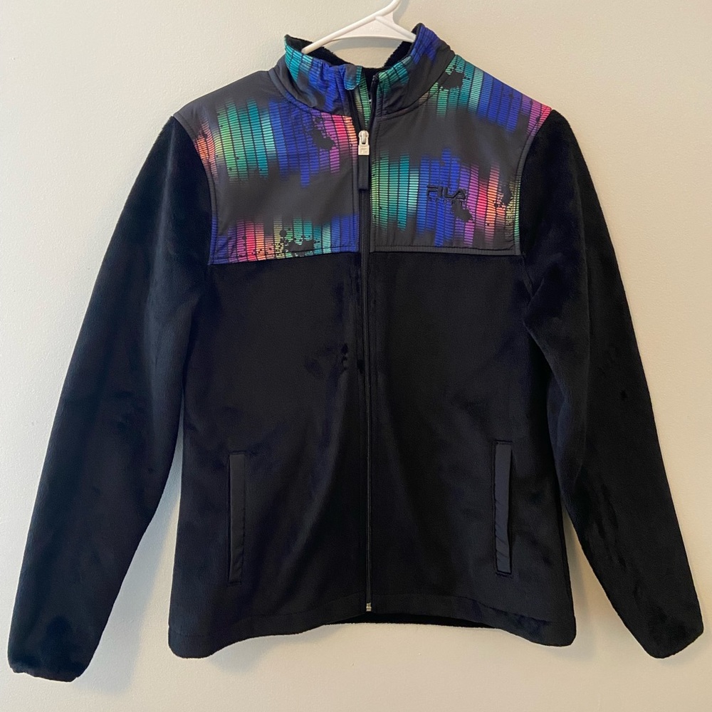 NWOT Women’s FILA sport black full-zip fleece, Small